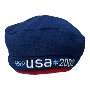 Roots USA Olympic Team 2002 Vintage Beanie Hat Navy Red One Size Never Worn